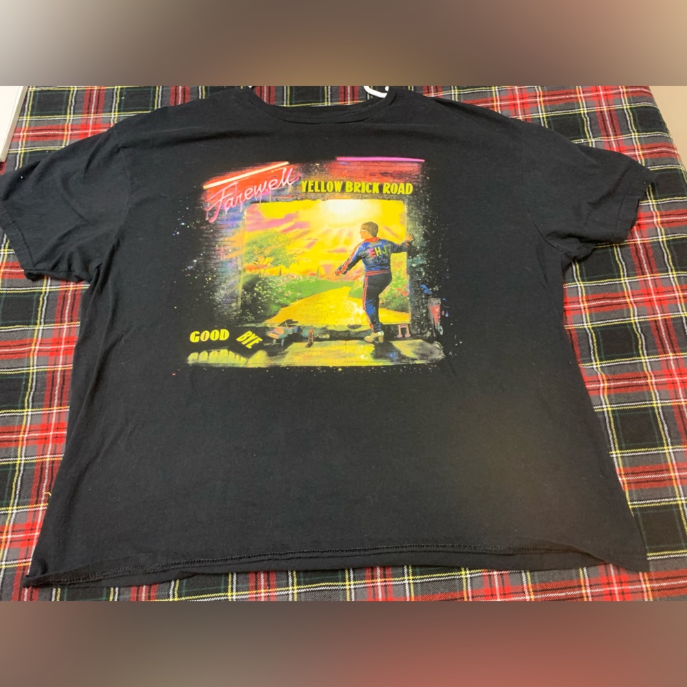 Mens 2XL XXL Elton John 2022 Farewell Golden Brick Road Tour Concert T Shirt